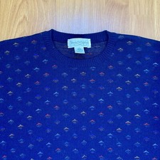 Vintage Tricots St. Raphael Men s Distressed Pattern Grandpa Sweater Size Medium