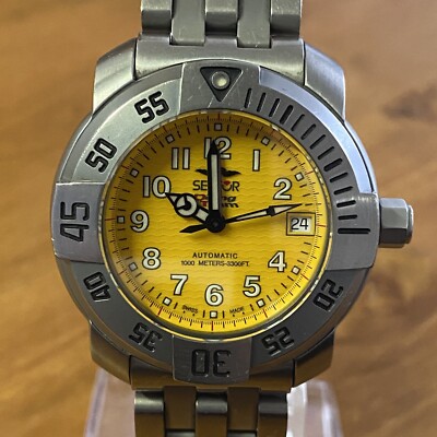 SECTOR DIVINGTEAM １０００ SECTOR Diving Team 1000 Automatic Yellow Dial Men's Watch from JP