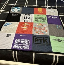 PRUVIT T ketones T-shirt Memory Quilt 50 X50 NEW Not Used Velvety Back 2