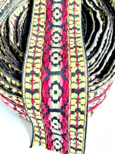 Vtg Embroidered Trim Edging 10 Yds X 2" WIDE Embroidery Camera Guitar Strap - Picture 2 of 5