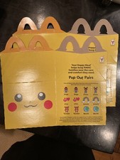 Set Of 2 McDonalds Pokemon 2021 Happy Meal Boxes 25th Anniversary Boxes Only 