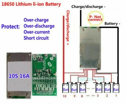 BMS Schutzplatine für LiIon Akku 3s 12V 7s 24V 10s 36V - Bild 16 von 18