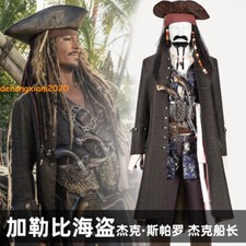 Adult Jack Sparrow Pirates of the Caribbean Outfits Cosplay Costume Halloween