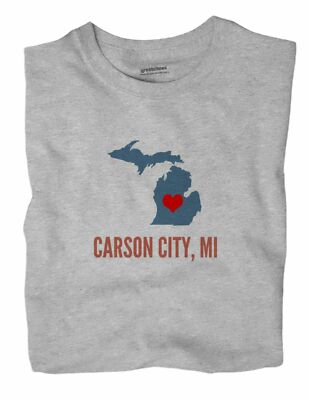 Carson City Michigan MI T-Shirt HEART