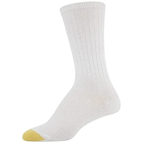 6 pares de calcetines acanalados informales GOLDTOE para mujer medianos 6-9 blancos Foto 3 de 4