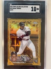 Frank Thomas Gold /99 SGC 10 Gem 2023 Topps Gilded Baseball Chicago HOF