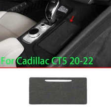 Black Suede Center Console Water Cup Cover Trim 1pcs For Cadillac CT5 20-22 1PCS