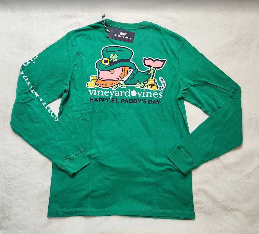 New men's XS Vineyard Vines St. Patrick's Day Irish whale long