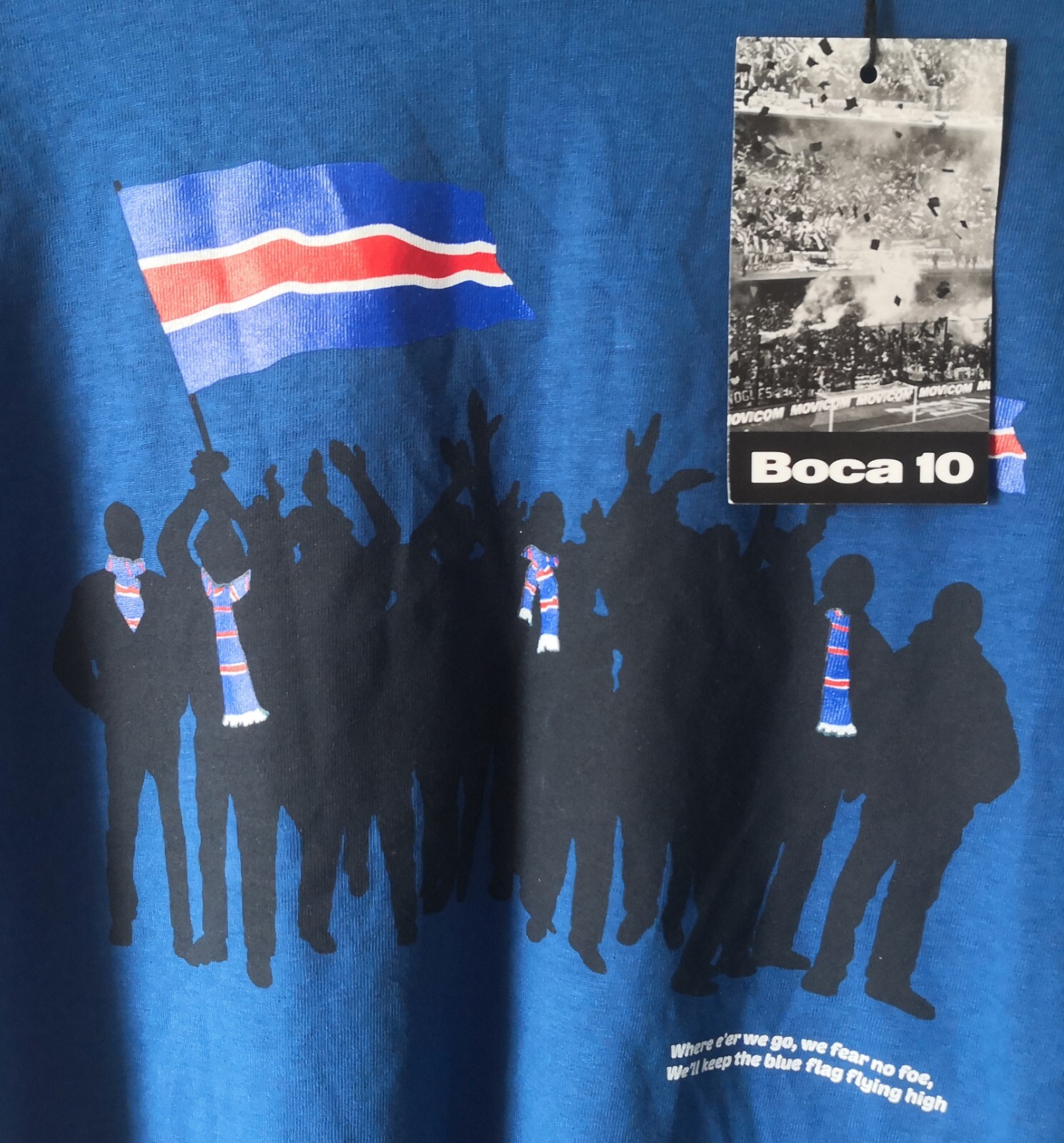 ALTRA T shirt supportata Boca10 Glasgow Rangers ~ ogni altro sabato ~ grande taglia L