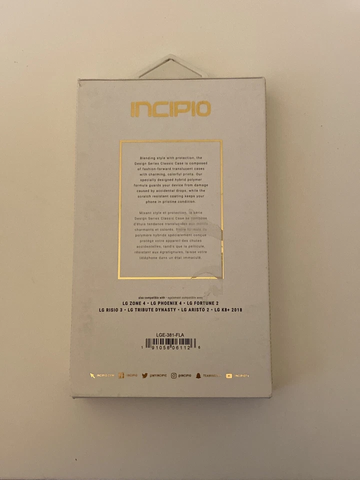 NUEVA Funda Diseño Incipio para LG Aristo Tribute K8+ Risio Zone Fortune Phoenix  Foto 2 de 2