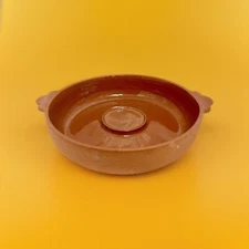 Holiday Game Party Terracotta Clay Chip N Dip Appetizer Server Platter Bowl