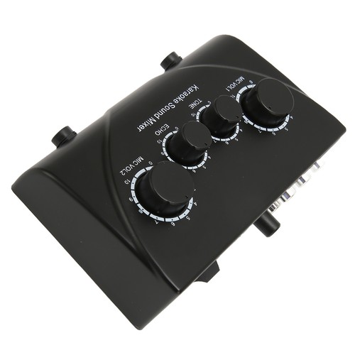 Karaoke Sound Mixer Professional Plug And Play 2 Mic Mic Pre Amplifier WTD Fit - Afbeelding 17 van 23