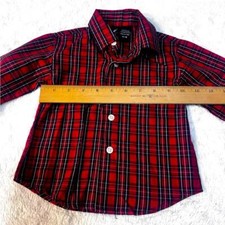 Nautica Multicolor Check 12-18 months Long Sleeve Shirt Button Down