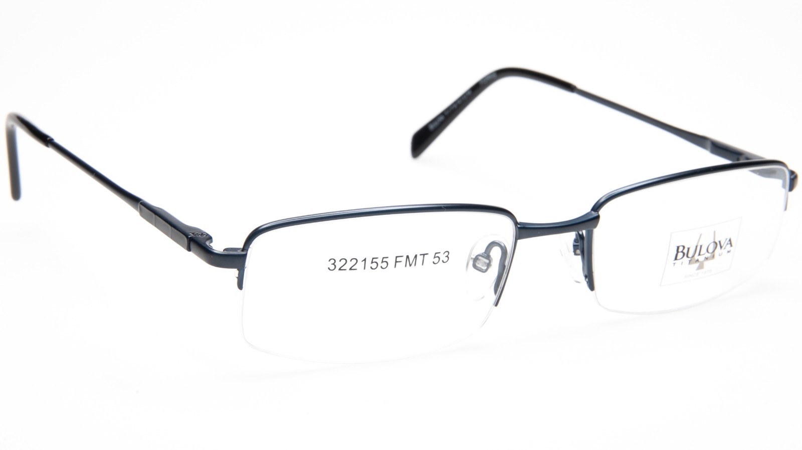 NEW BULOVA FORKS NAVY EYEGLASSES GLASSES TWIST TITANIUM FRAME 5318140