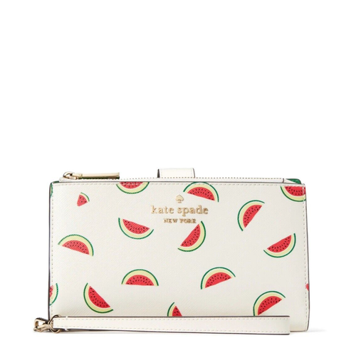 KATE SPADE Staci Watermelon Party Phone Wallet Wristlet Cream Multi KC713