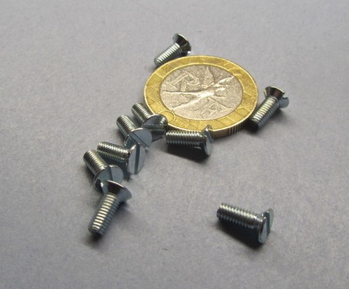 Flat Head Zinc Steel Slotted Machine Screw M3 x 0.5 x 8 mm Length 200 Pcs - Picture 7 of 11