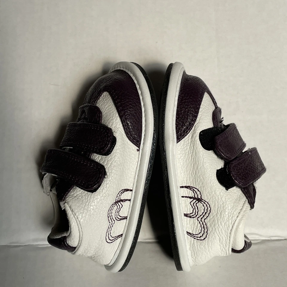 Jack and Lily Baby Shoes 18-24 Months White Purple Unisex Wide Walker Strap - Image 2 of 4