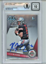 Kyle McCord AUTO 10 1st ROOKIE BAS 2023 Bowman Chrome University OSU Eagles RC