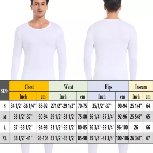 Herren Thermo Long Johns Warme Unterwäsche Top + Hose 2-teiliges Set Basisschicht - Bild 17 von 32