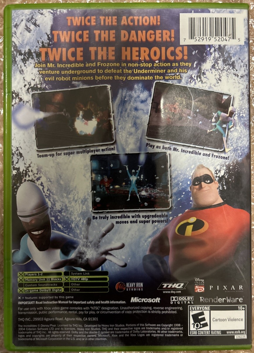 Incredibles: Rise of the Underminer (Xbox, 2005) Complete with