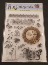 Hot Off The Press Silicone Clear NEW Stamps Unforgettable 1158