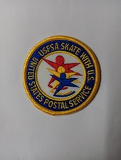 Ice Skating Figure Skating Skate W USFSA POSTAL SERVICE PATCH Olympics Vintage