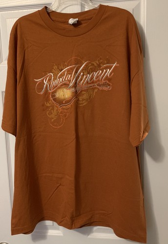 Rhonda Vincent Women's 2 X Outlined Screen Print Copper Colored T-shirt - Picture 9 of 10