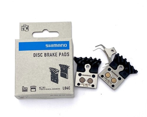 1X Shimano L04C Metal Disc Brake Pads w/Cooling Fin Front Rear Caliper Part