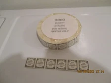 1 Roll of Dummy Testing Stamps Full Roll of 3000 Stamps New Old Stock+