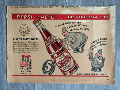 1940 PEPSI-COLA 10.5x7.5