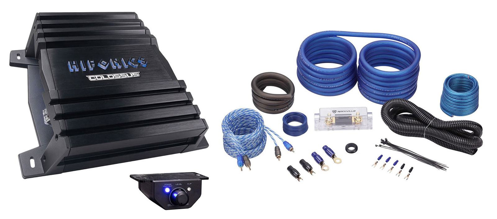 Моноусилитель Hifonics HAC-15001D мощностью 1500 Вт 1 Ом Автомобильный аудиоусилитель класса D Комплект проводов