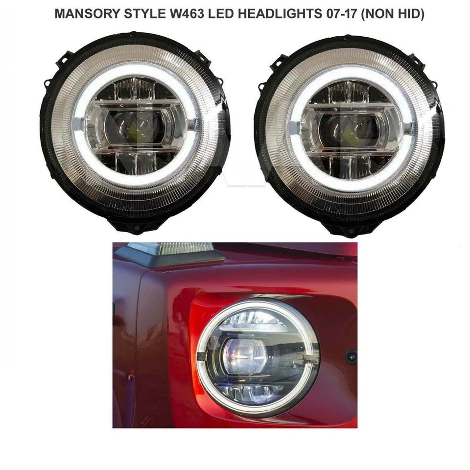 Faros LED cromados estilo G63 2019+ G550 G55 G500 2007-2018 Plug & Play Foto 4 de 4