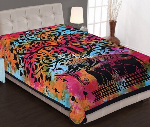 Twin Size Mandala Bedding Bed Cover Tapestry Hippie Bohemian Wall Hanging Throw - Picture 16 of 31