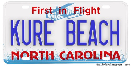 North Carolina Coastal Towns And Beaches Design Aluminum License Plate Sign - Picture 24 of 49