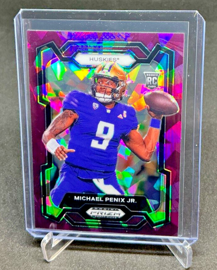 2024 Panini Prizm Draft Picks MICHAEL PENIX JR RC Purple Ice Prizm 86/149 #101