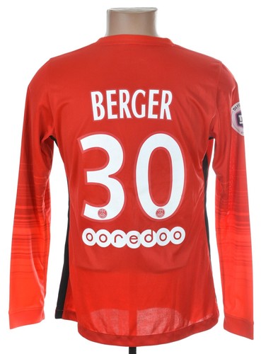 PSG 2015/2016 GK FUSSBALLTRIKOT MATCH WORN AUSGABE #30 BERGER L DAMEN