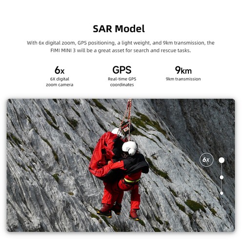 FIMI Mini 3 Professional Drone GPS 9KM 3-Axis Gimbal 8K HD Camera 3 Battery - Picture 14 of 21