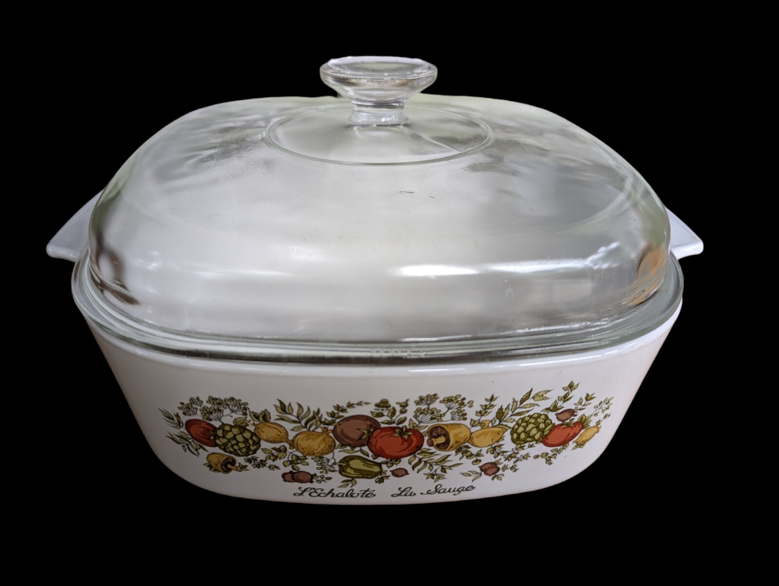 Corning Ware 4QT SPICE of LIFE L' Echalote La Sauge Casserole Dish With