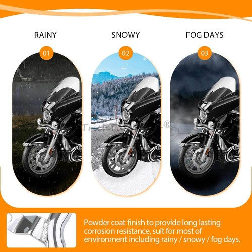 Chrome Auxiliary Light Fog Light Bar Bracke Fit for BMW R 18 B Bagger 2021-2024 - Picture 3 of 23