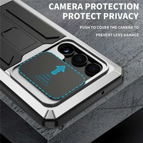 Metal Gorilla Glass Hybrid Waterproof Case Cover f Samsung S25Edge S24 S25 Ultra - Picture 22 of 52