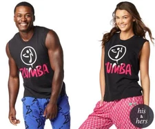 Zumba Don't Stop Unisex Tank Top - Black ~ XS/S  M/L  XL/XXL ~ New! Free Ship!