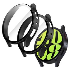 Case with Screen Protector Compatible with Samsung Galaxy Watch 6 44mm, 2 Pack