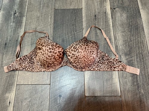 The Nakeds by Victoria's Secret lined perfect coverage animal print bra 34DD