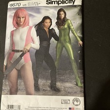 SIMPLICITY PATTERN 8670 JUMPSUIT COSPLAY COSTUME Sz 16 - 24 Stretch Knit Only