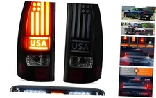 Tail Light + 3rd Brake Lamp for Chevy Silverado 1500 Taillight + Brake Light C