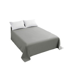 Gray Bedding Top Sheet Flat For Queen Mattress Softer Than Egyptian Cotton Soft