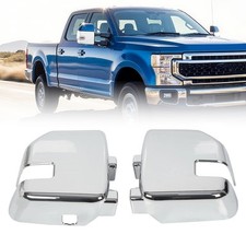 For 2017-2022 Ford F250 F350 Super Duty Side Chrome Mirror Covers W Turn Signal For 2017-2022 Ford F250 F350 Super Duty Side Chrome Mirror Covers W Turn Signal