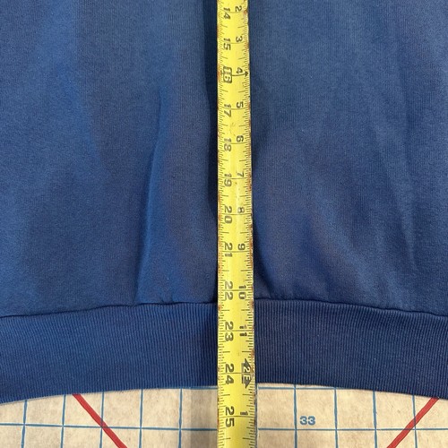 VTG Super Thin Burnout Thrashed Worn Boxy Blue WIP Sweatshirt Jerzees Distressed - Picture 13 of 14