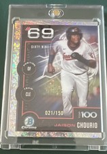 JAISON CHOURIO 2025 Bowman Top 100 Prospect #BTP-69 Mini Diamond Refractor /150