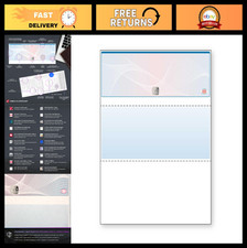 High Security Hologram Check Paper - 500 Blank Business Checks - 20 Security Fea